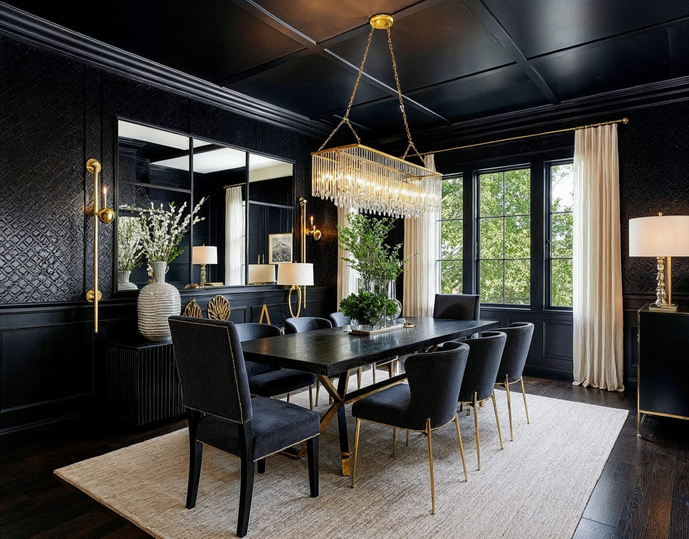 Professional and Luxurious Decor for a Dining Room Table