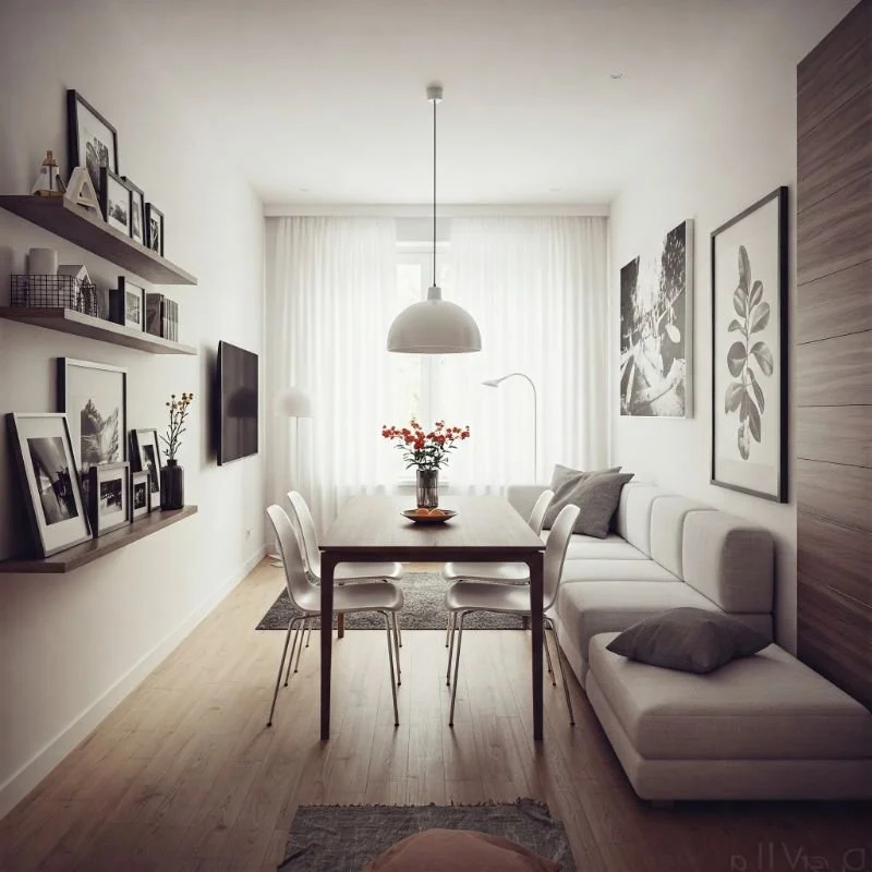 15 Narrow Living Room Dining Room Combo Ideas for Living Room Ideas For Narrow Rooms