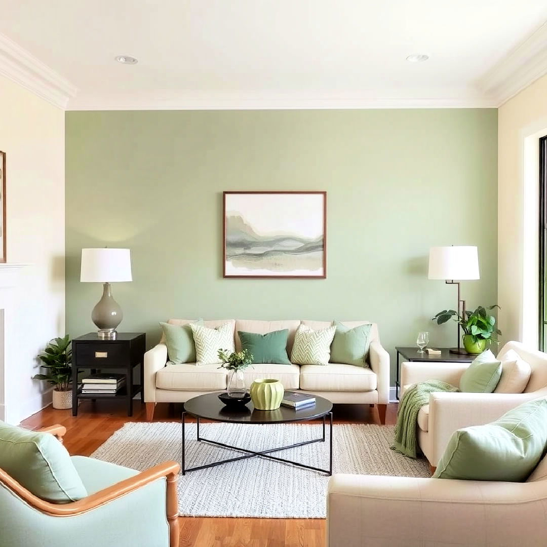 20 Sage Green And Cream Living Room Ideas To Get Inspired in Modern living room ideas featuring sage green furniture