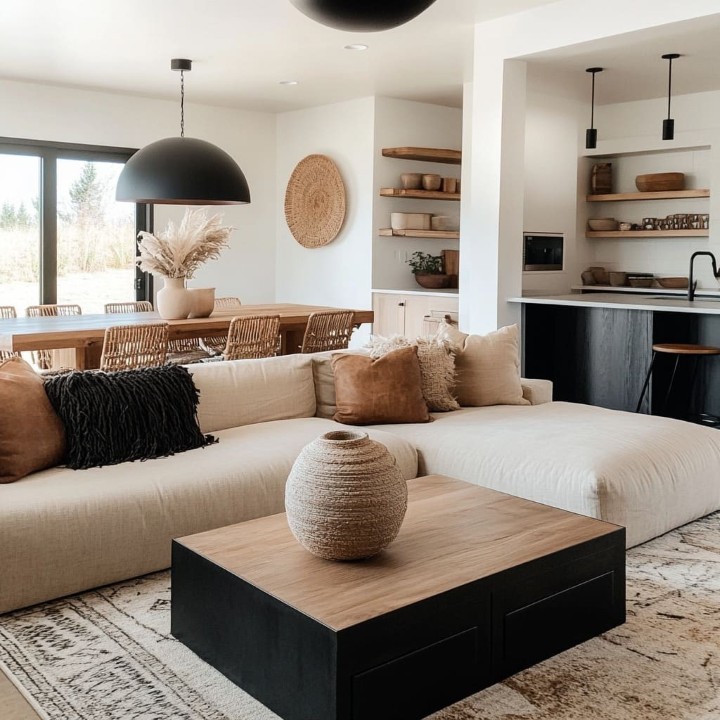 25 Mixing Textures and Materials With Dark Brown Seating in Living Areas 2025