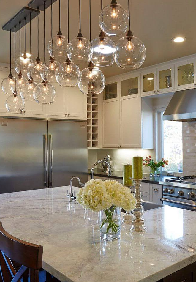 30 Gorgeous Kitchen Lighting Ideas - Modern Light Fixtures inside Kitchen Ideas Light