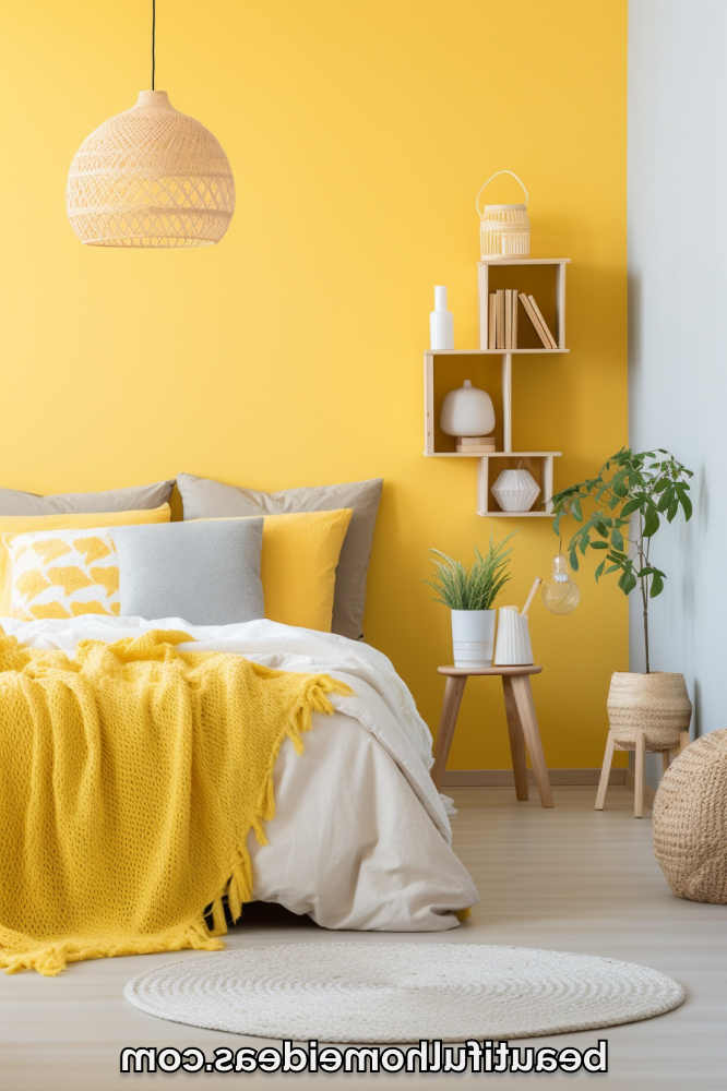38 Beautiful Yellow Bedroom Design Ideas To Liven Up Your Bedroom ... intended for Mastering the Art of Yellow Bedroom Design Without Overwhelming the Space