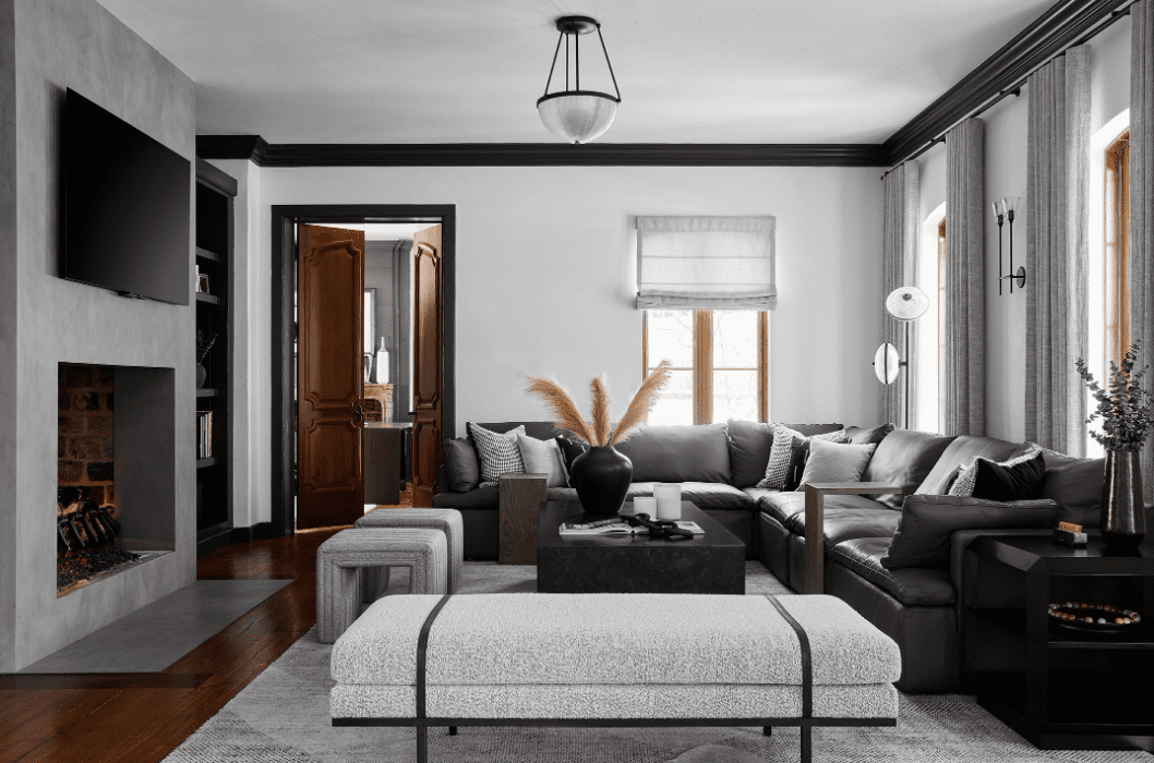 41 Living Room Ideas With Black Couches, From Neutral To Bold with Unexpected ways to incorporate black accents into your living area