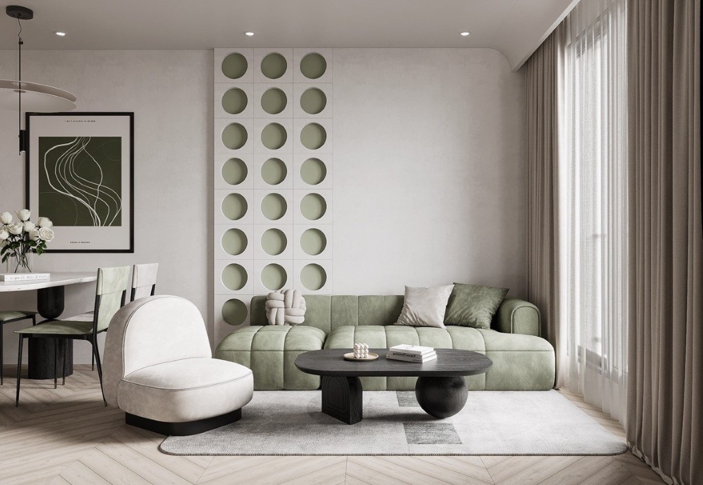 Modern Living Room Ideas Featuring Sage Green Furniture
