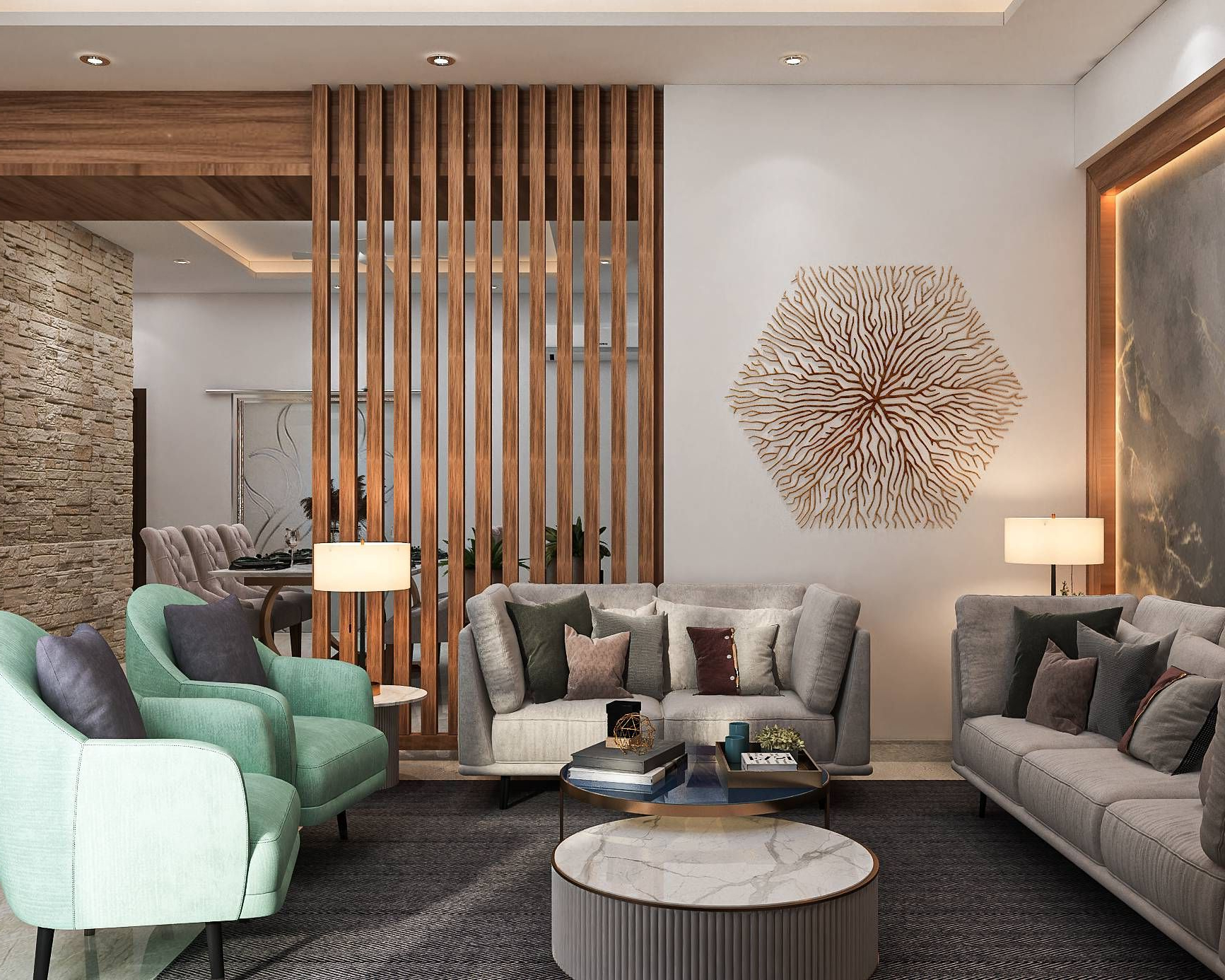 Modern Style Living Room Design With Subtle Colour Scheme | Livspace with regard to How to blend functionality with aesthetic appeal in your modern living room design