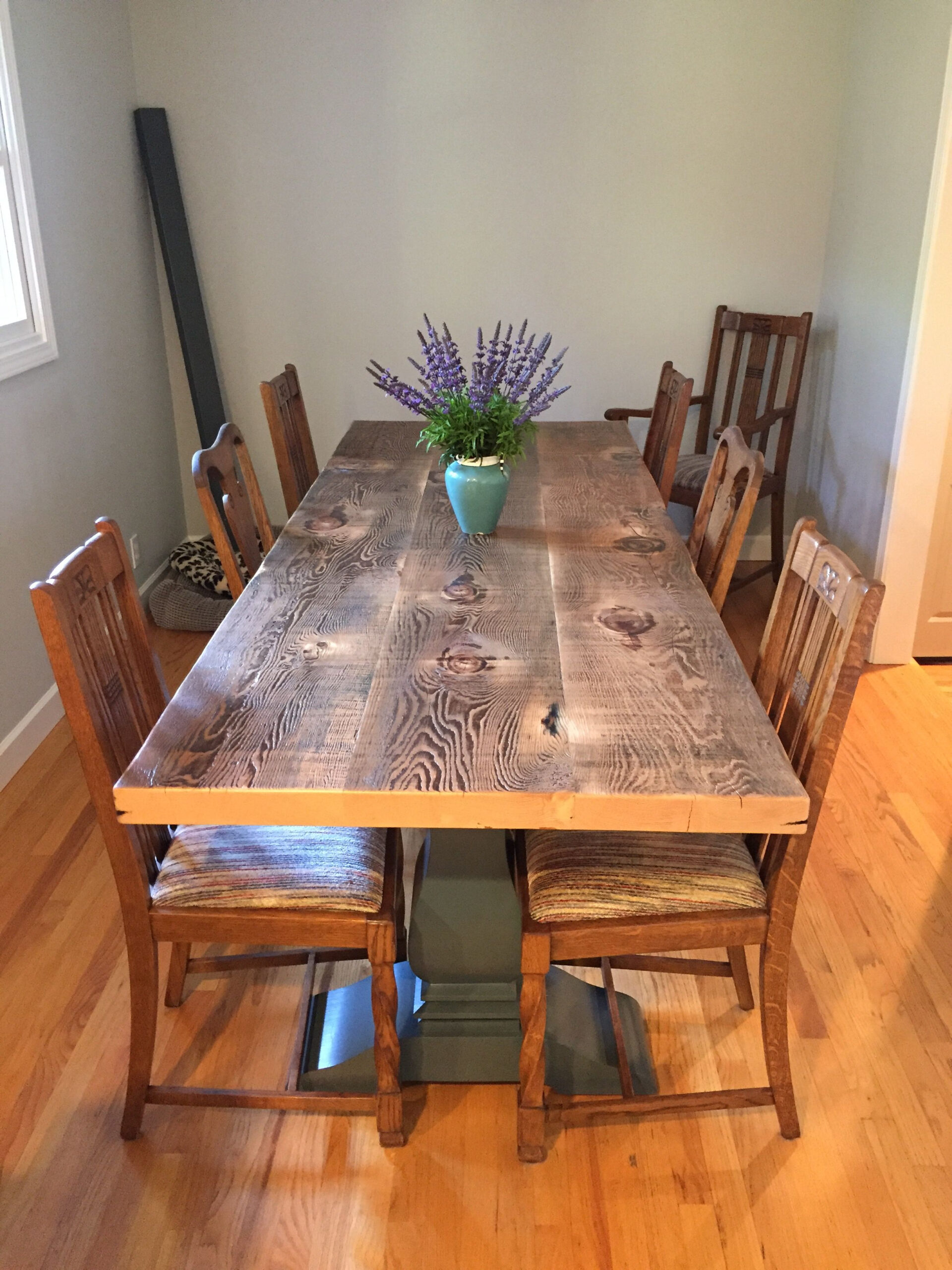 Old Wooden Dining Tables throughout Finding the Perfect Patina on an Old Wood Dining Table