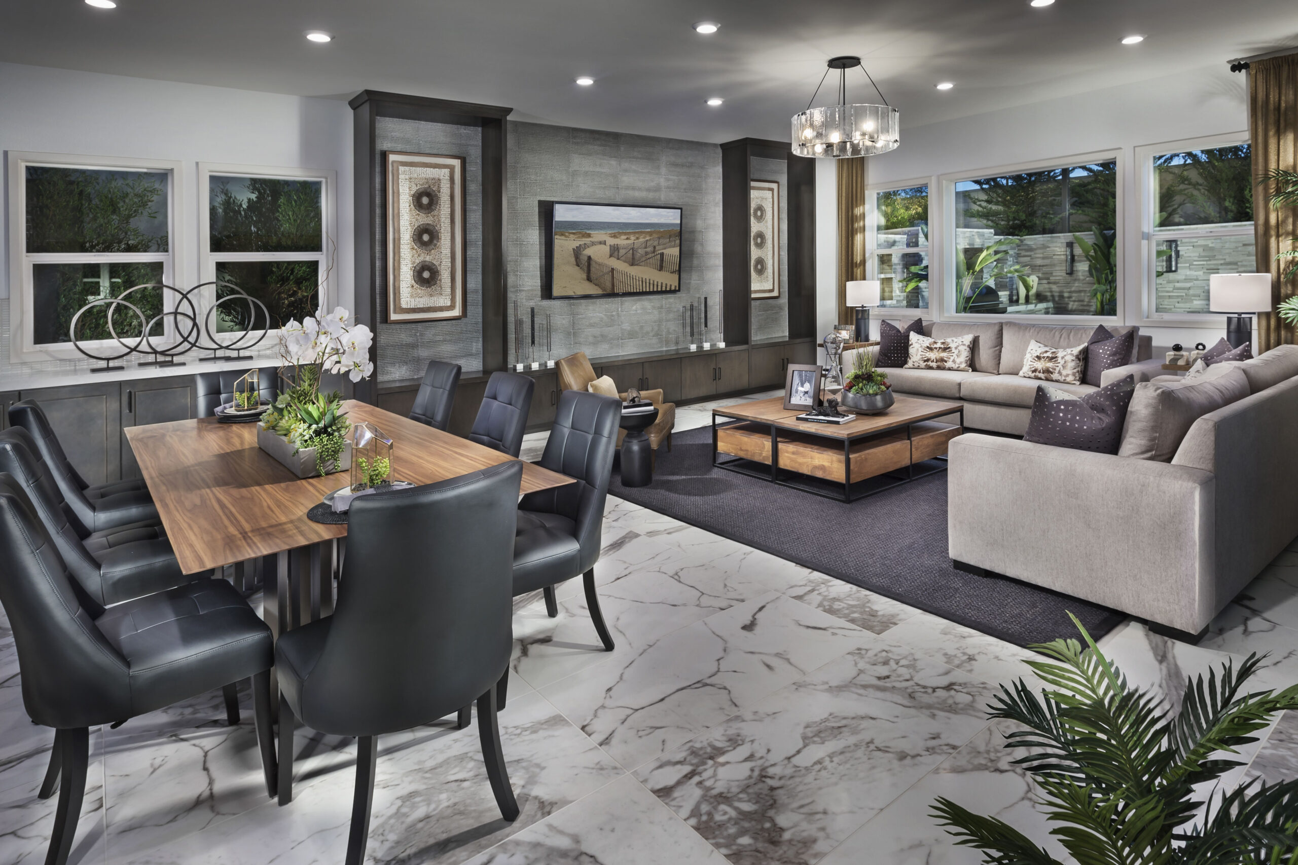 Residence 2 Open Concept Dining And Great Room Living And Dining Room ... within Dining And Living Room Ideas