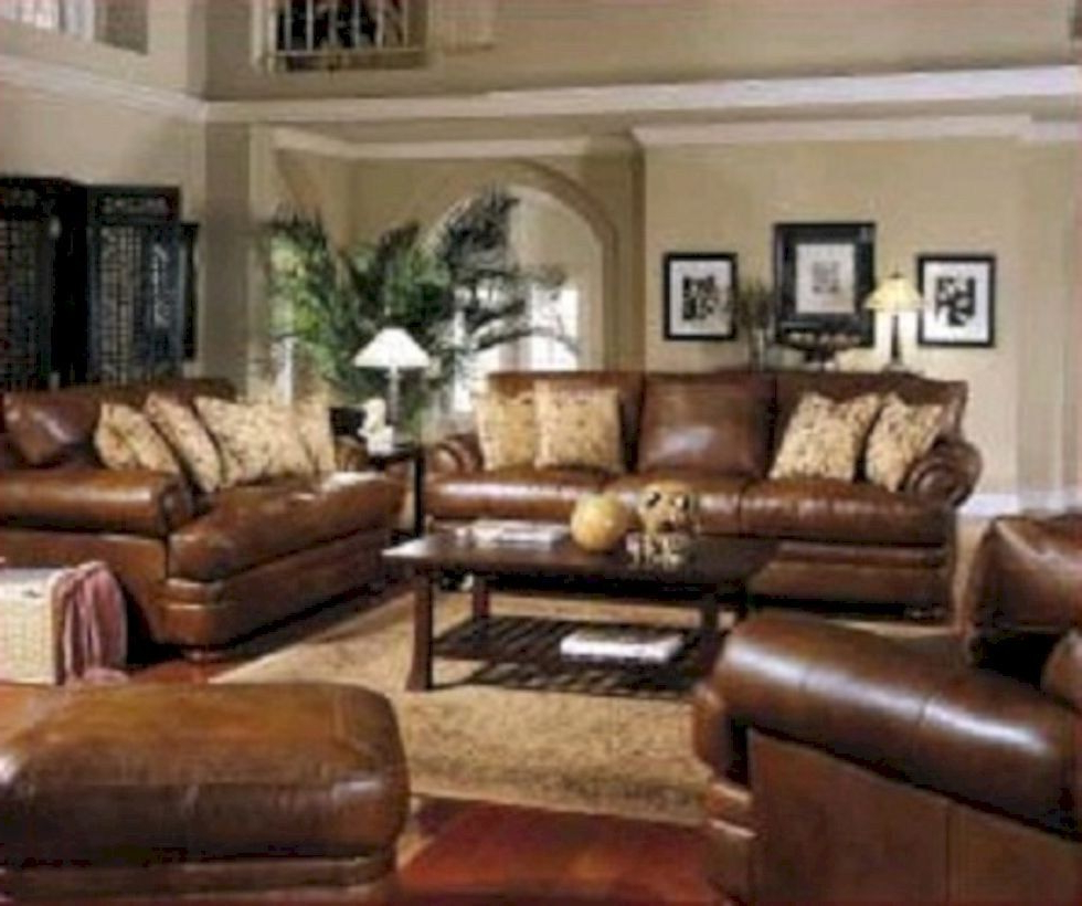 Review Of How To Decorate Living Room With Brown Leather Sofa Ideas ... with regard to Maximizing Small Spaces with Smart Leather Furniture Choices