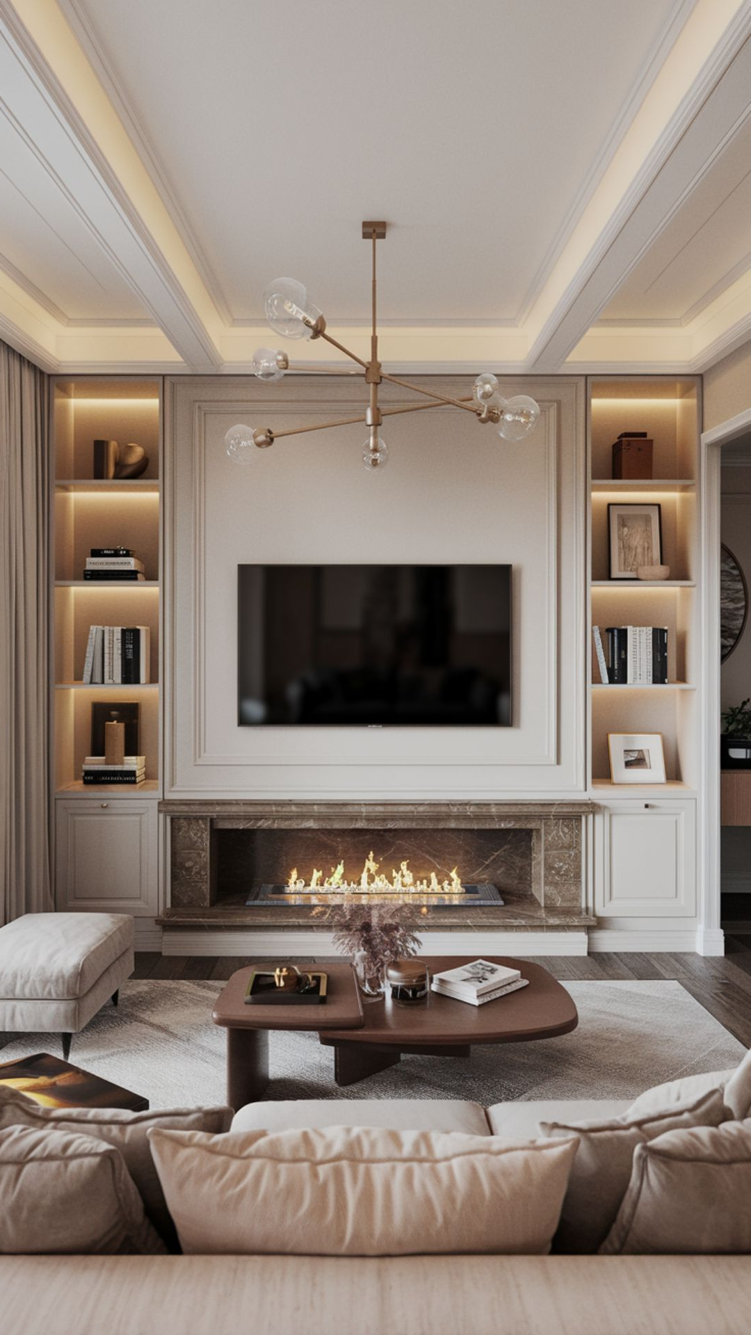 Simple &amp; Stunning Fireplace Looks To Copy In 2025 | Modern Fireplace ... in Living Room Ideas With Fireplace And Tv