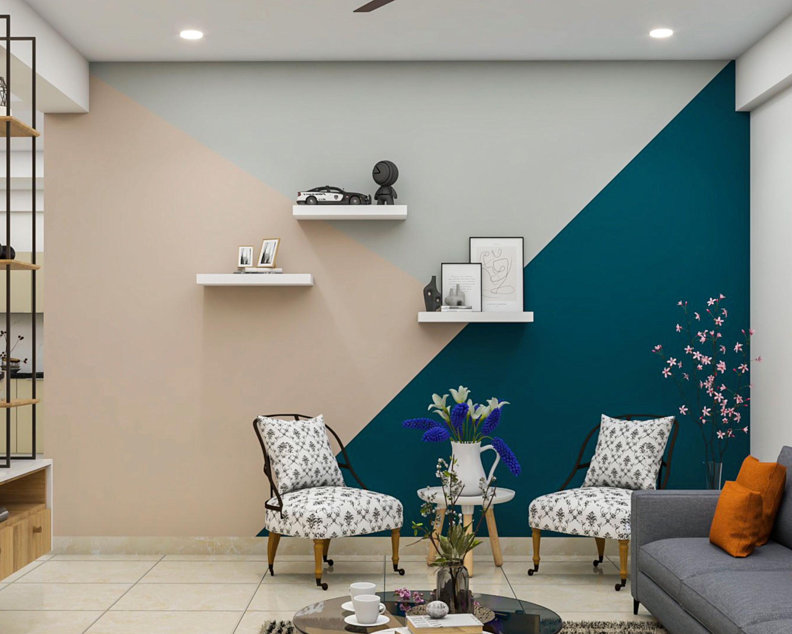 100+ Colour Combinations For Walls Of Living Room | Ideas For Your ... with Paint Interior Design Ideas