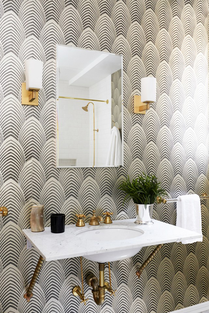 20 Designs Of Stylish Bathroom Wallpapers | Home Design Lover within From Dull to Dreamy: Creative Ways to Use Wallpaper in Small Bathrooms