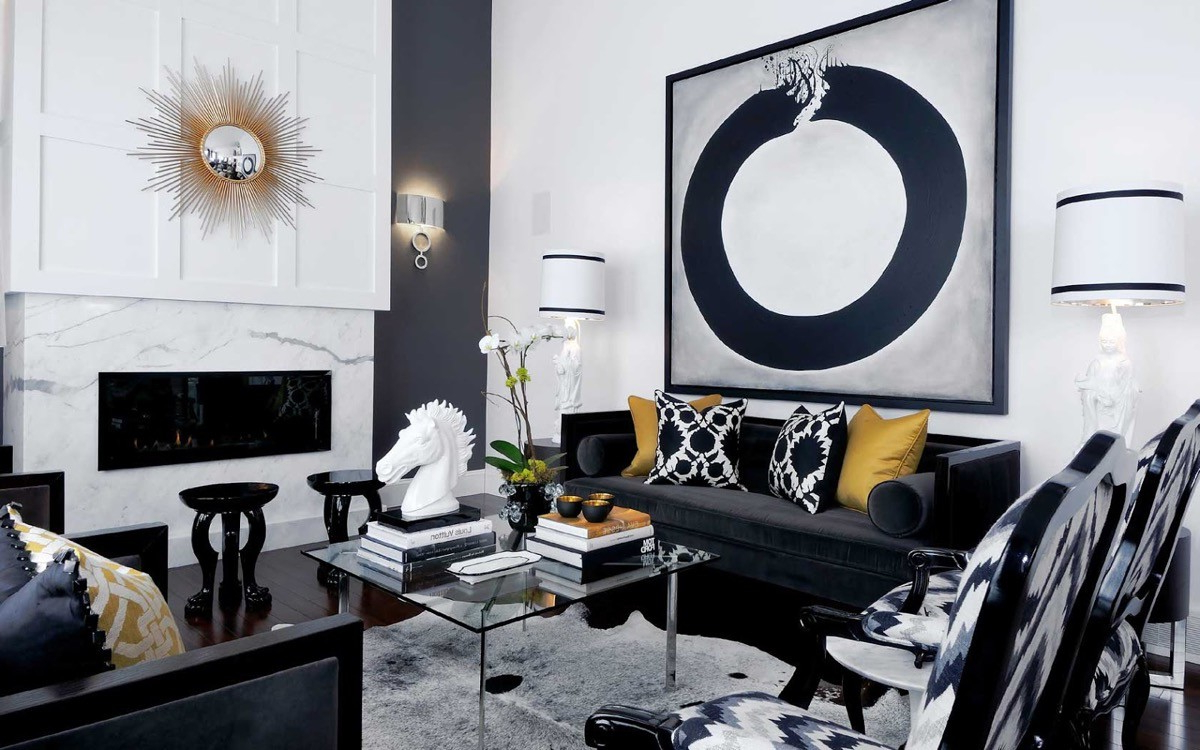 30 Black & White Living Rooms That Work Their Monochrome Magicinterior ... in White And Black Living Room Ideas