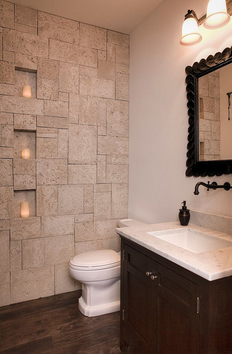 30 Exquisite And Inspired Bathrooms With Stone Walls - Complete Ideas inside Maximizing Small Bathroom Space Through Strategic Wall Design Choices