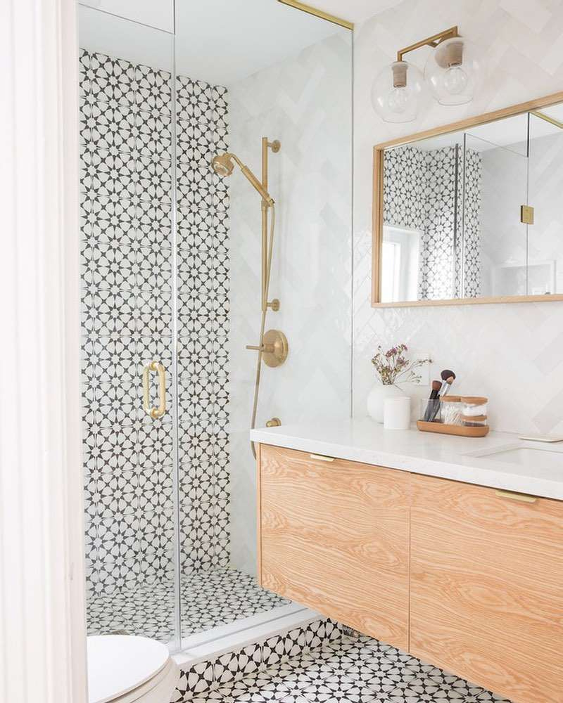 32 Beautiful Bathroom Tile Design Ideas regarding Simple Changes Big Impact: Using Tile Strategically in Small Bathrooms