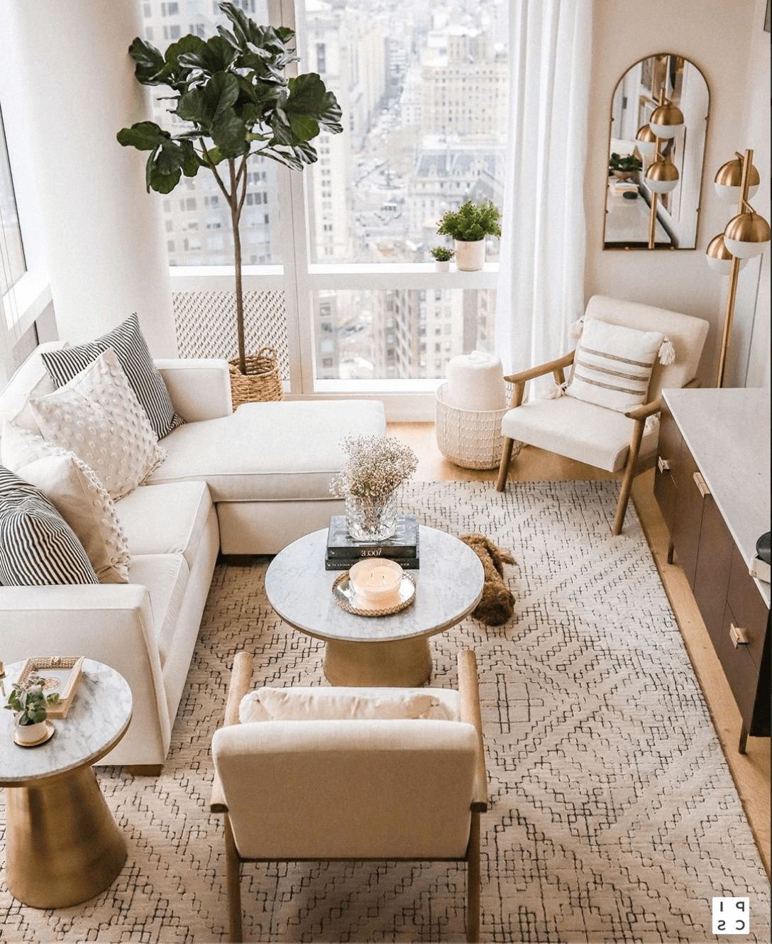 36 Ways To Effortlessly Create Space In Small Apartment Living Rooms ... in Interior Design Ideas For Small Apartments