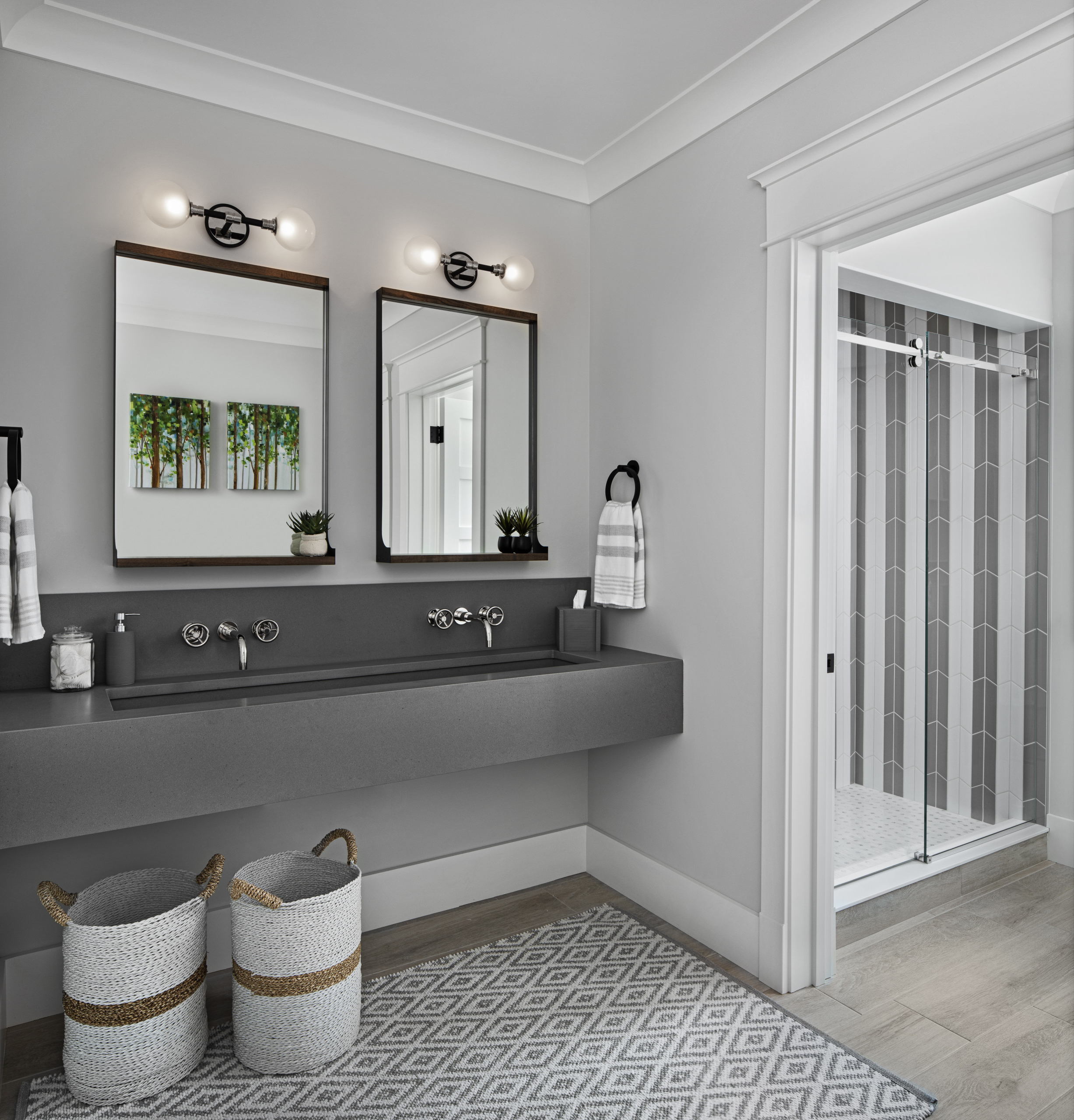 55+ Gray Bathroom (Cool &amp; Stylish) - Moder Bathroom Designs inside Bathroom Ideas Grey