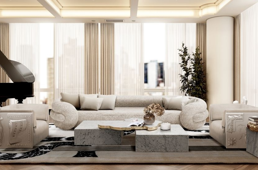 A Luxury Modern Interior Design | Modern Furniture By Caffe Latte Home with regard to The Art of Balance: How Contemporary Furniture Shapes Living Rooms