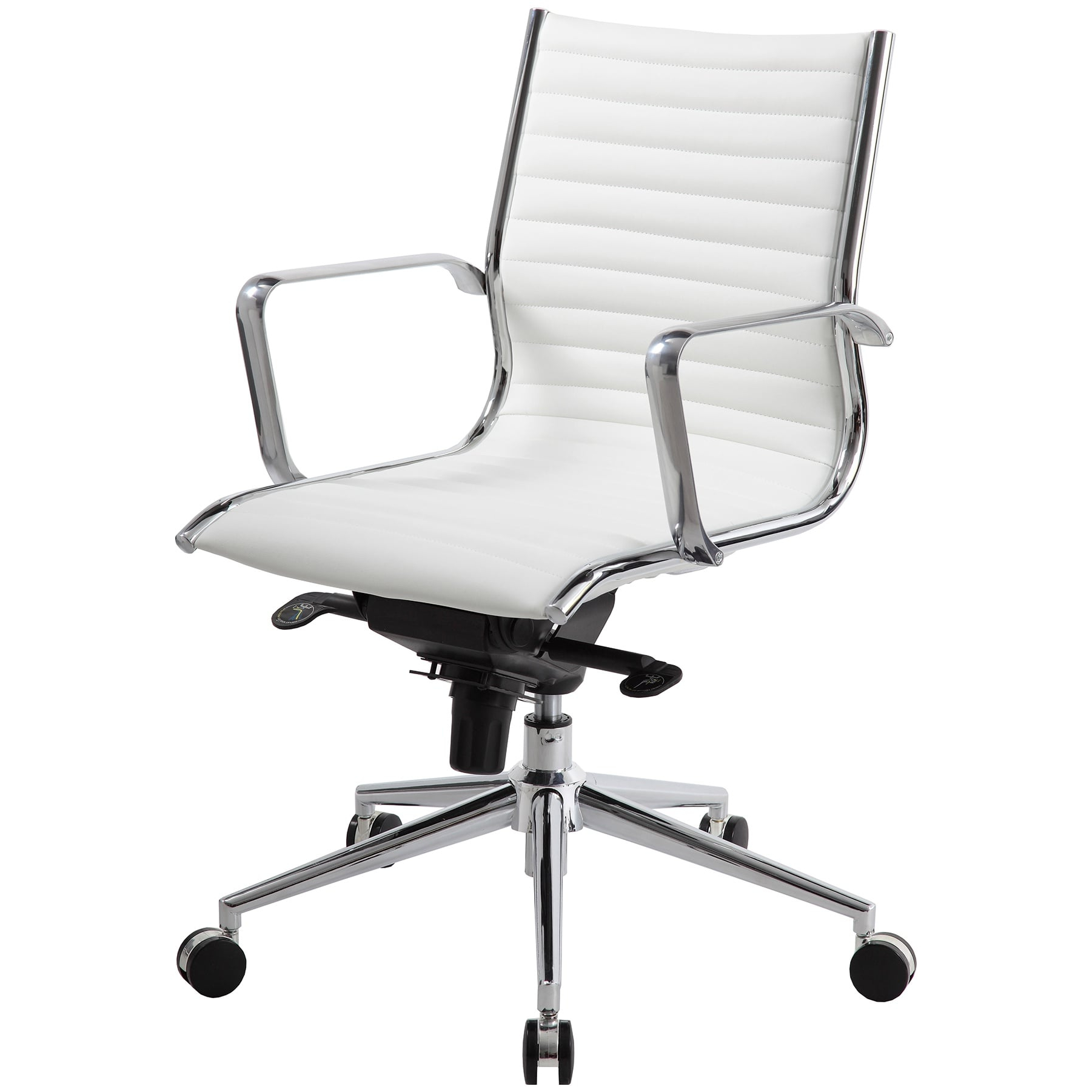 Abbey Medium Back White Leather Office Chairs | Executive Office Chairs within The Hidden Benefits of Choosing White Office Chairs in Modern Workspaces