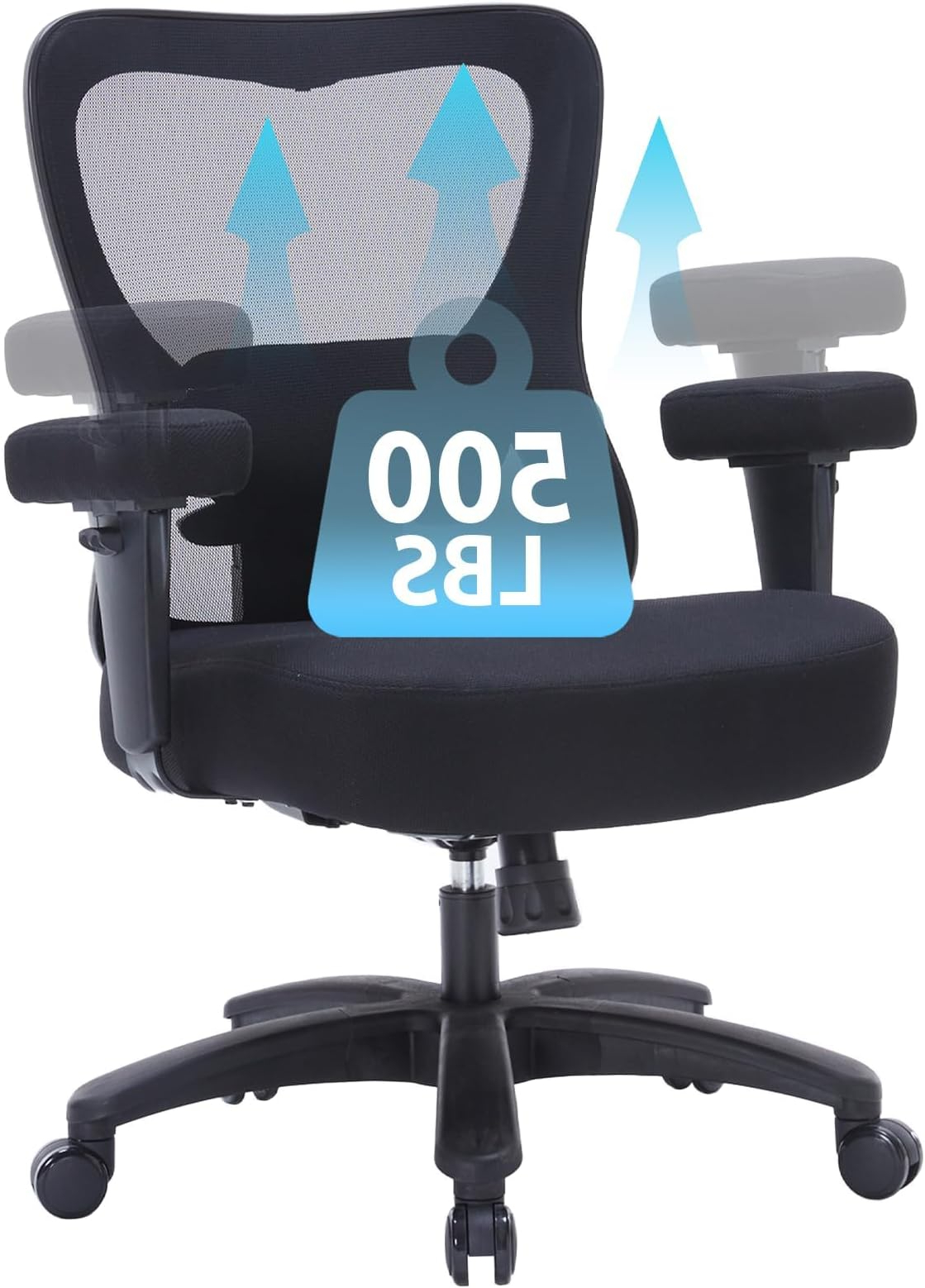 Amazon.com: Big And Tall Ergonomic Office Chair 500Lbs,Home Office Desk ... pertaining to Office Chair Big And Tall