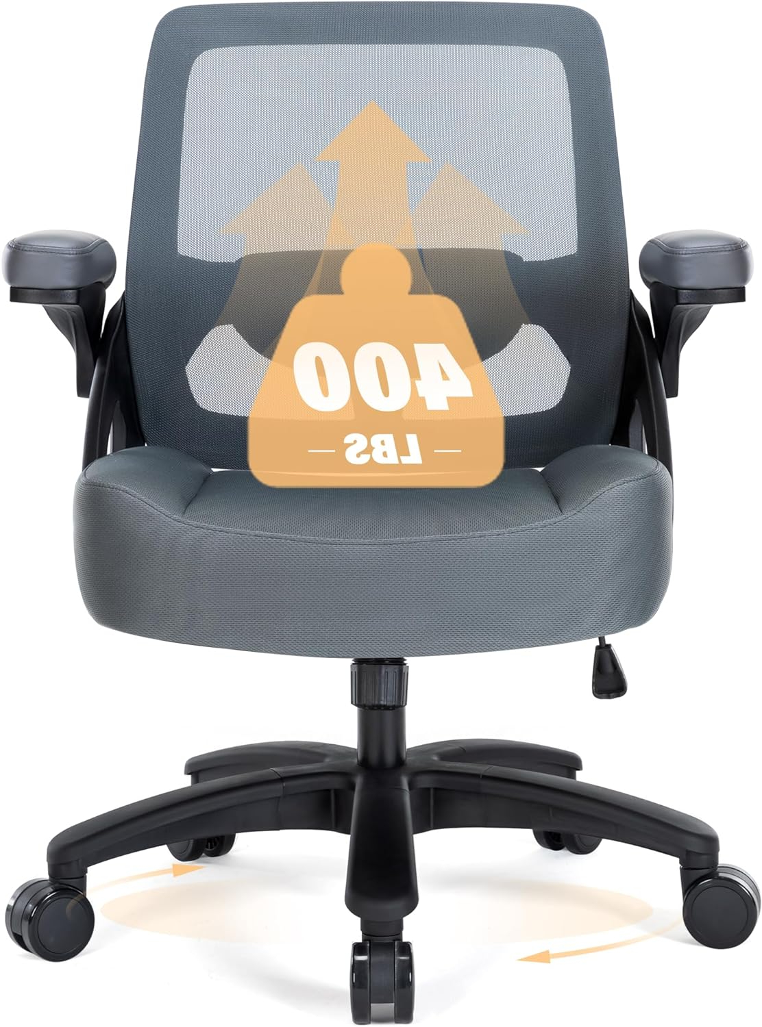 Amazon.com: Big And Tall Office Chair 400Lb- Mesh Ergonomic Heavy Duty ... with regard to Office Chair Oversized