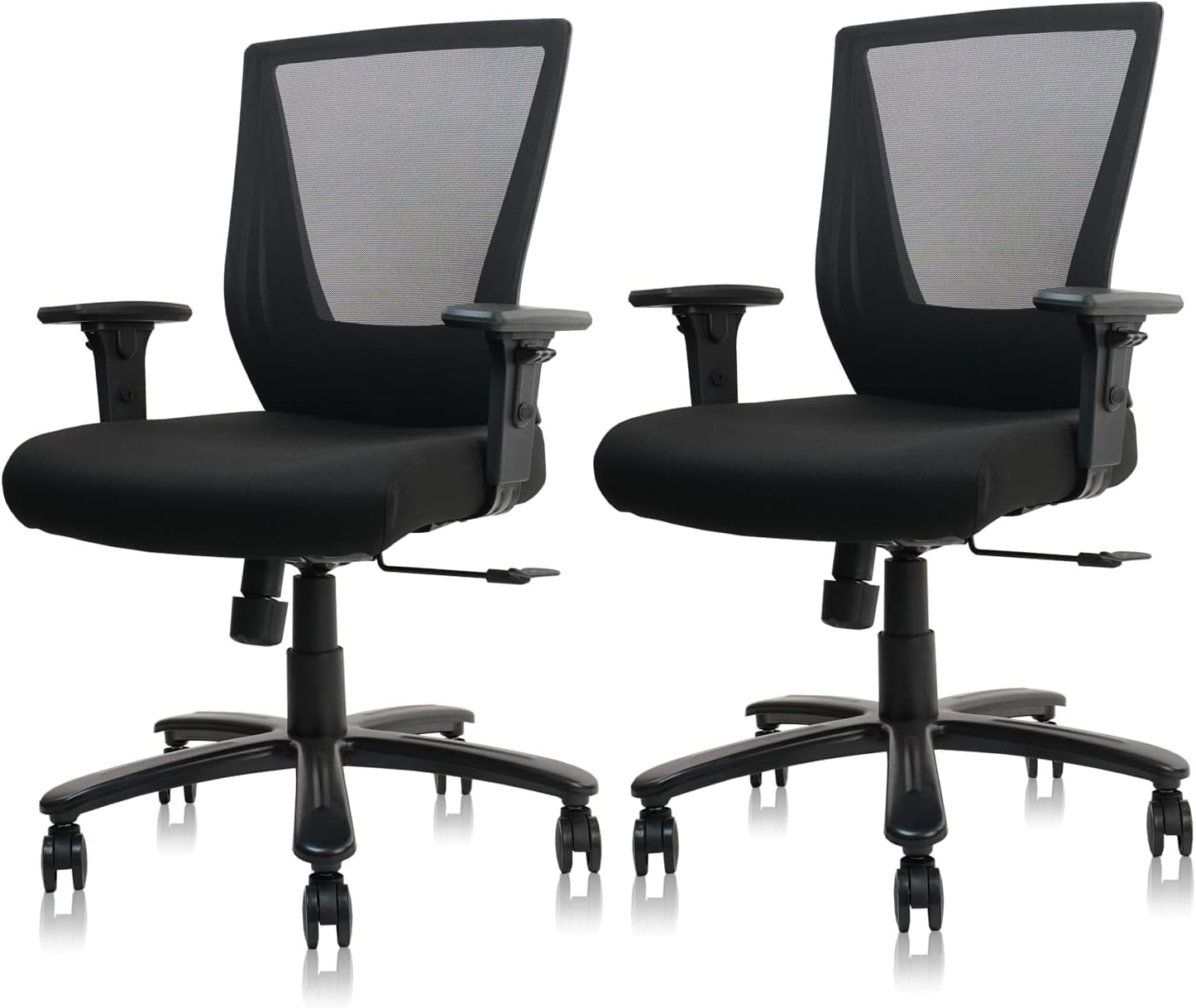 Amazon.com: Clatina Executive Office Chair Ergonomic Chair With 400Lbs ... within Office Chair Adjustable Arms