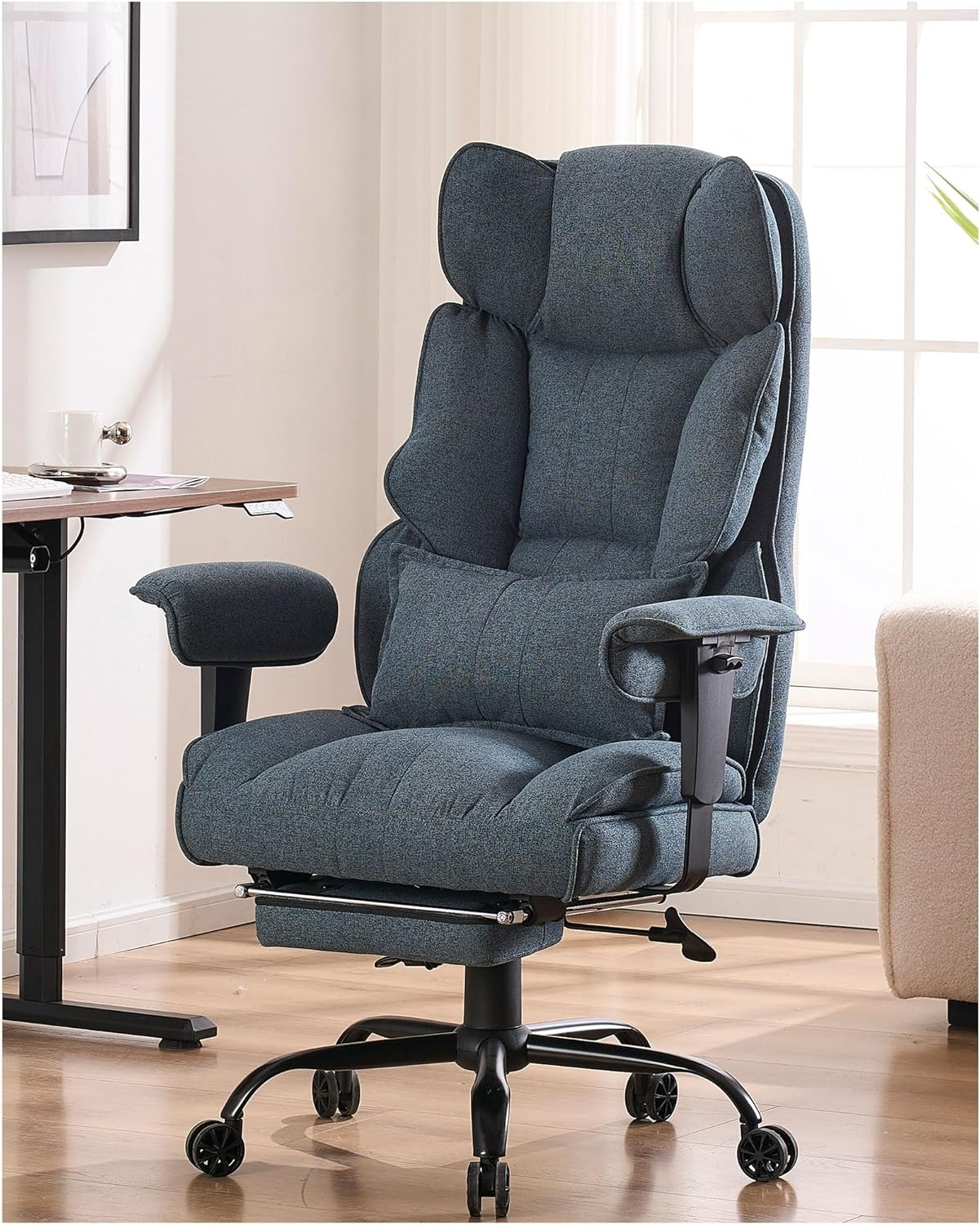 Amazon.com: Efomao Fabric Office Chair, Big And Tall Office Chair 400 ... regarding The hidden engineering secrets of heavy-duty office seating solutions