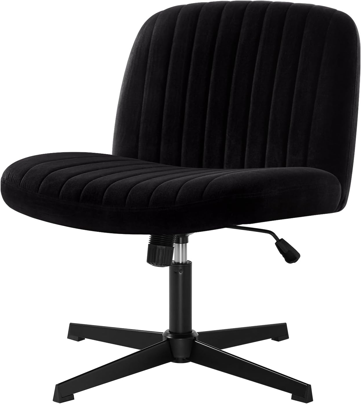 Amazon.com: Iwmh Armless Wide Office Chair, Criss Cross Desk Chair No ... in Office Chair Not On Wheels