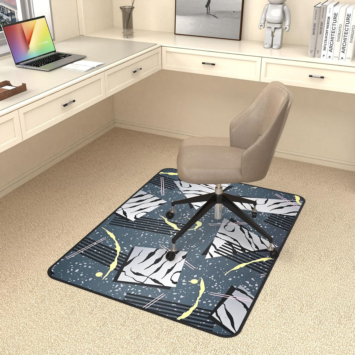 Amazon.com : Mapuon Heavy Duty Desk Chair Mat For Carpet & Hardwood ... inside Understanding the Best Office Chair Mats for Carpeted Floors