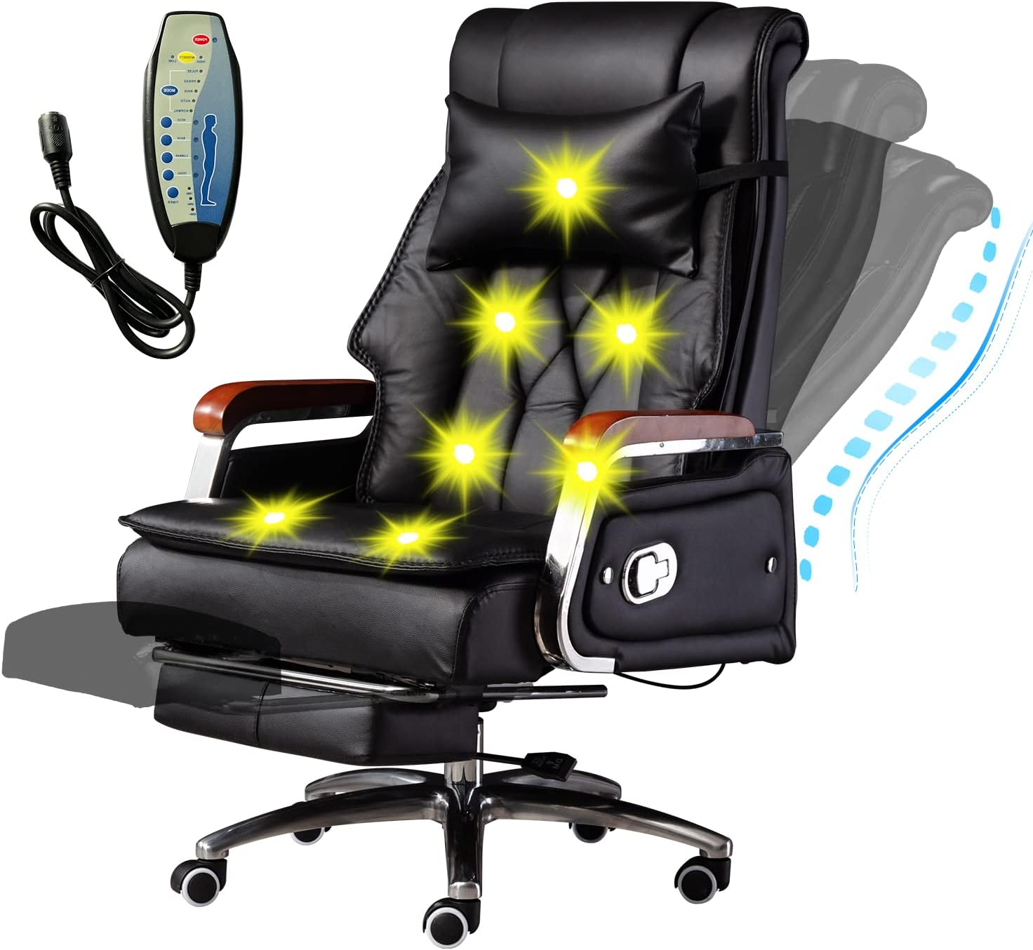 Amazon.com: Massage Office Chair With Foot Rest, Ergonomic Massaging ... with Expert insights into choosing the right office chair for your body