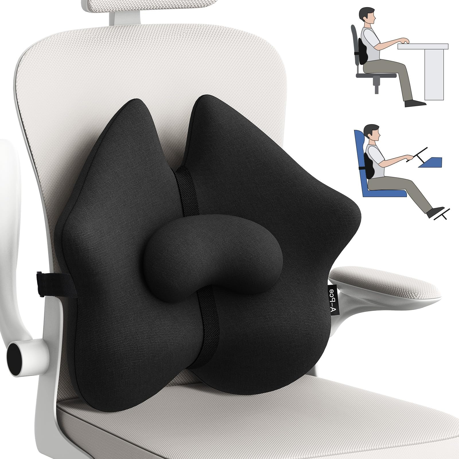 Amazon.com: Mieta Ergonomic Chair Back Support,Lumbar Support For Good ... in Office Chair Ergonomic Back Support