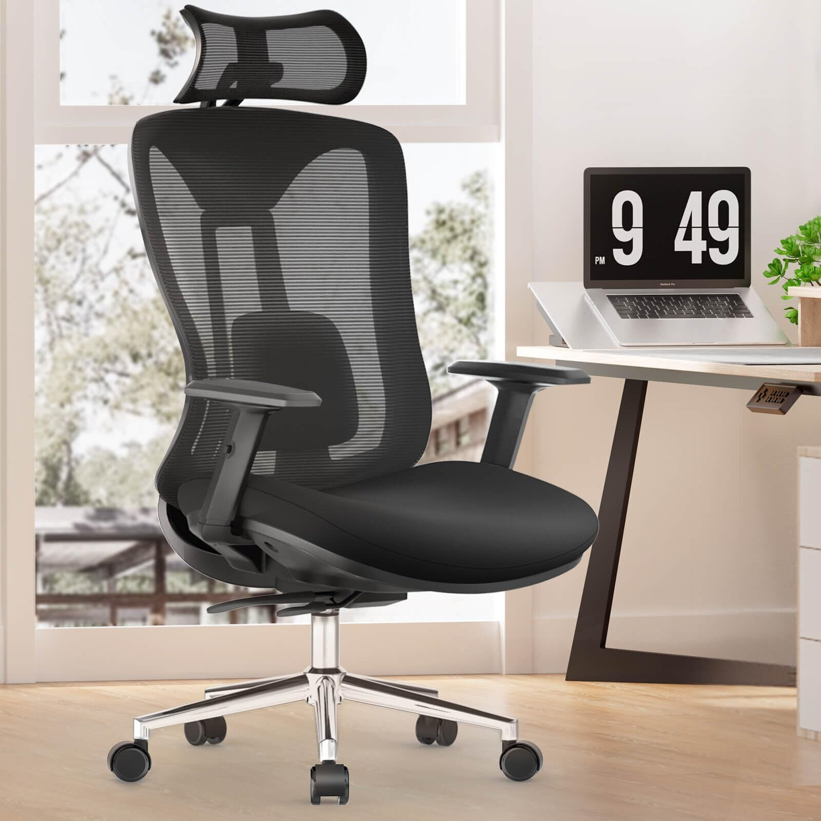 Amazon.com: Office Chair, Ergonomic Desk Chair With Seat Slider, 4D ... regarding Office Chair With Lumbar Support