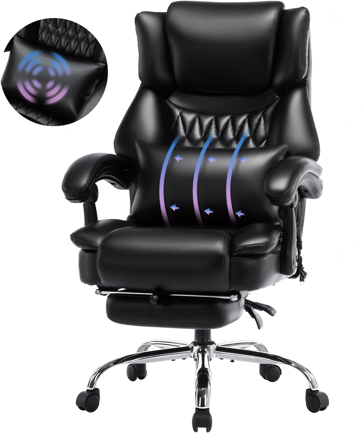 Amazon.com: Yingtoo High Back Massage Reclining Office Chair With ... for Expert insights into choosing the right office chair for your body
