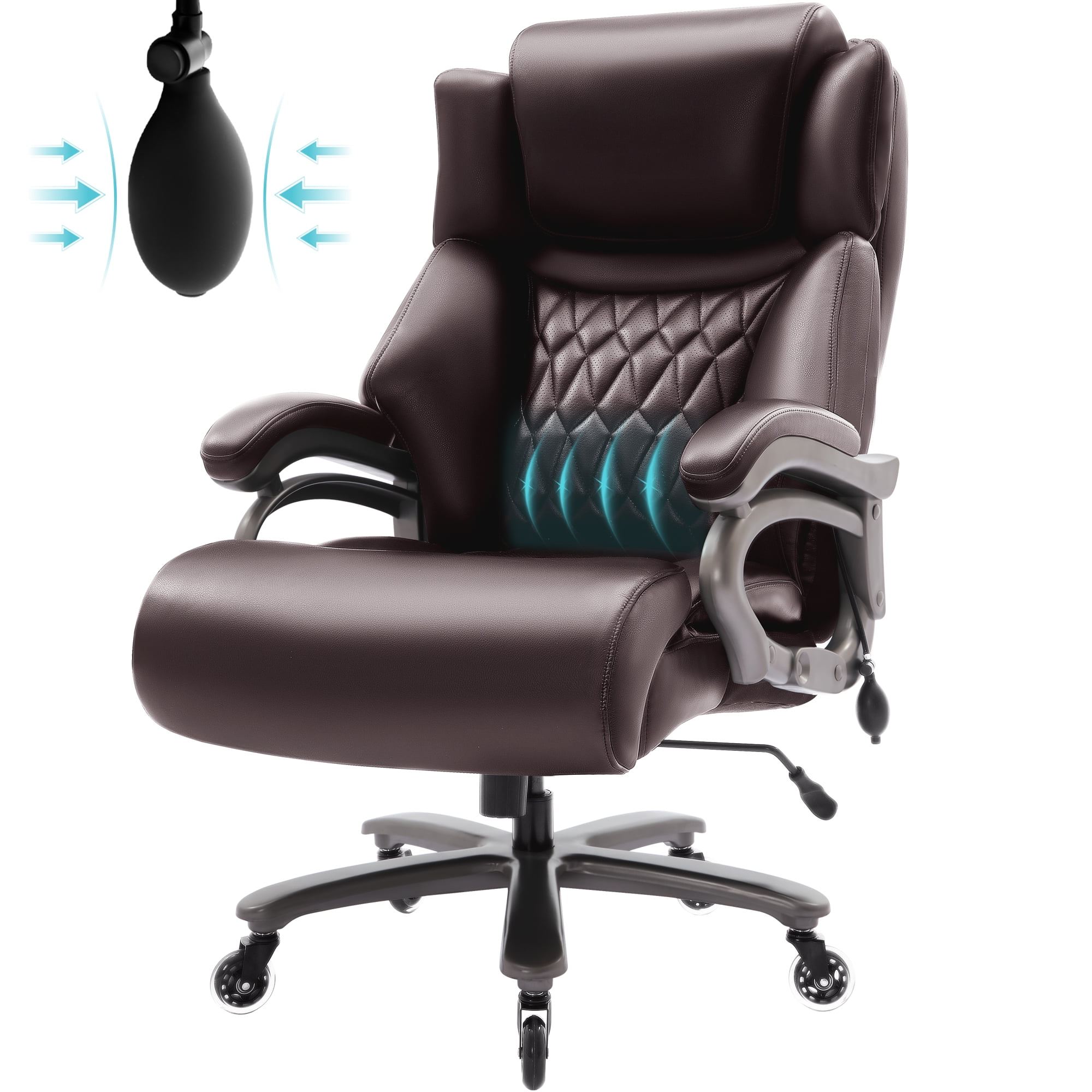 Big And Tall Office Chair 400Lbs, Ergonomic High Back Computer Desk ... inside Designing Comfort for Larger Bodies: A Deep Dive into Big and Tall Office Chair Ergonomics