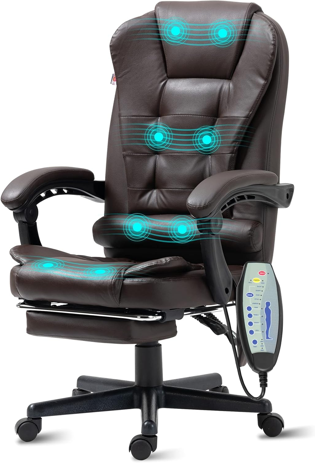 Blisswood 8 Point Massage Office Chair For Home, Computer Desk Chairs ... in Office Chair With Massage