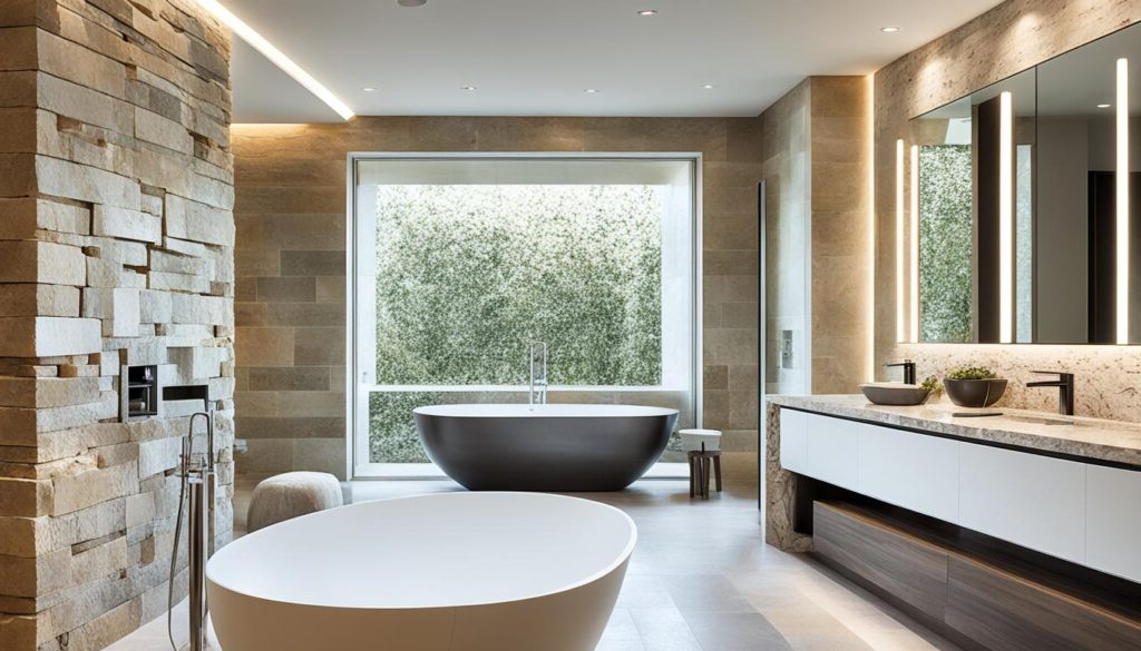 Elegant Bathroom Designs With Natural Stone Ideas pertaining to Choosing the right natural stone for your bathroom renovation project