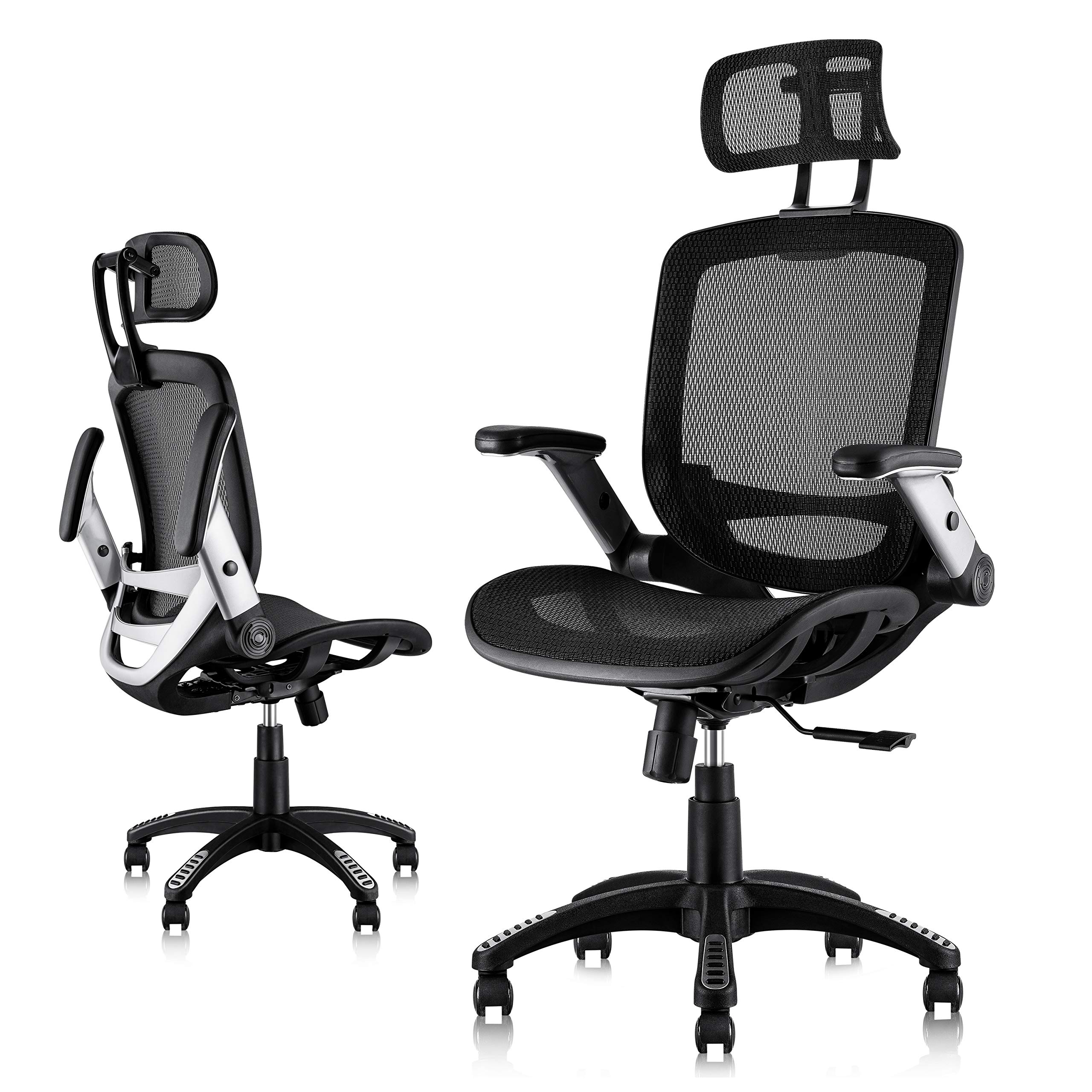 Gabrylly Ergonomic Mesh Office Chair, High Back Desk Chair - Adjustable ... with Office Chair Ergonomic Back Support
