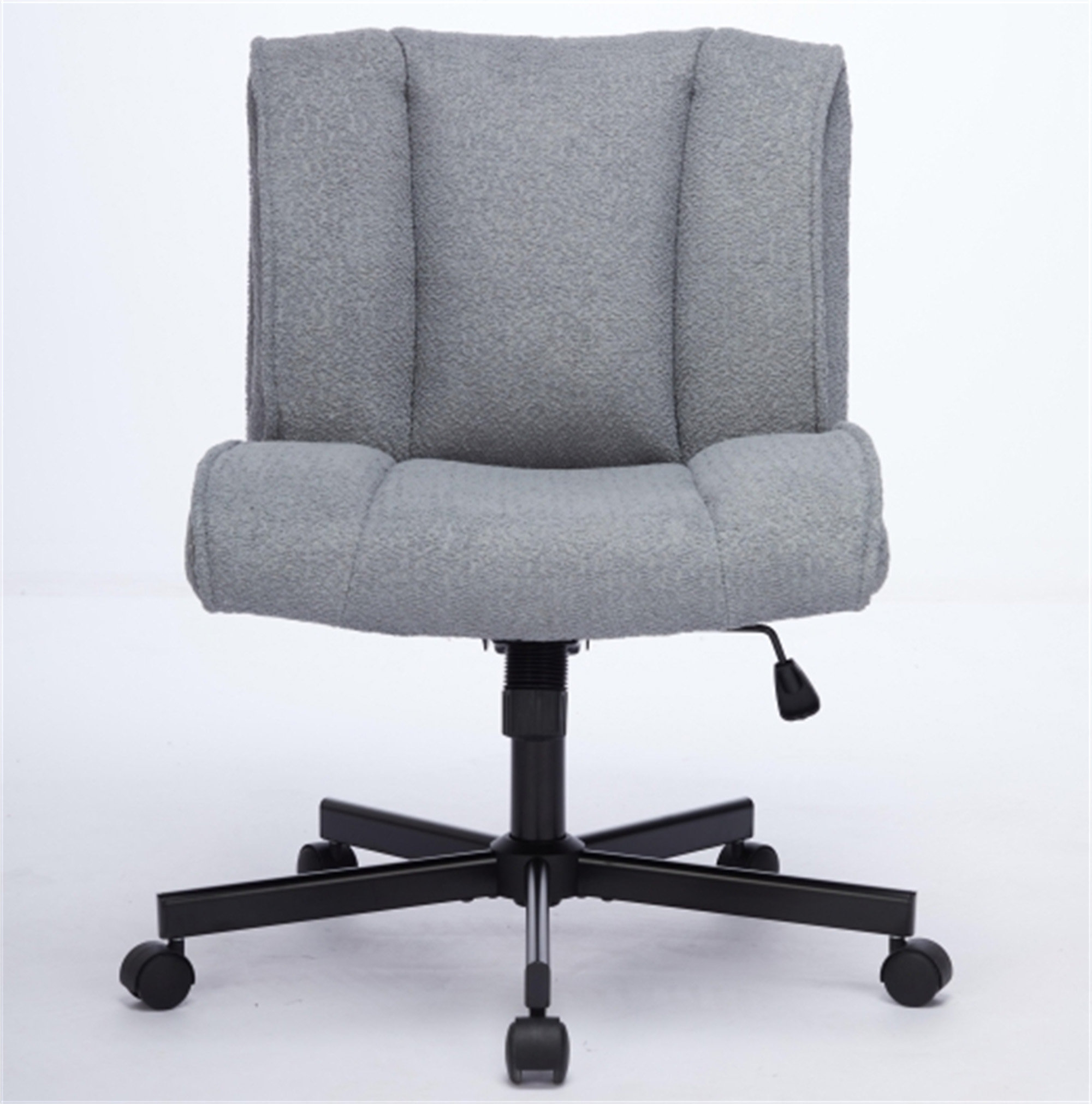 George Oliver Armless Desk Chairs With Wheels Office Chair Vanity Chair ... intended for Office Chair Armless