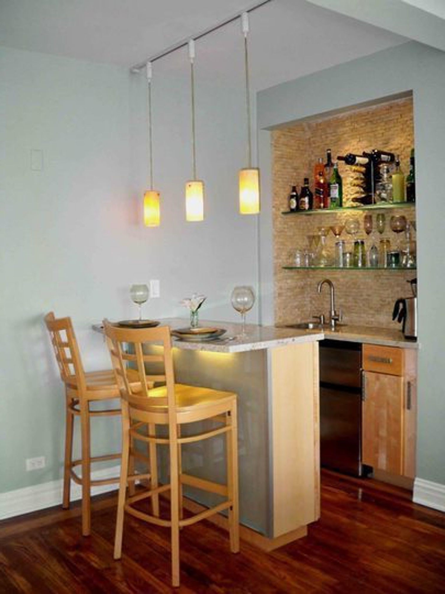 Glass Corner Small Home Bars with regard to Small Bar Living Room Ideas