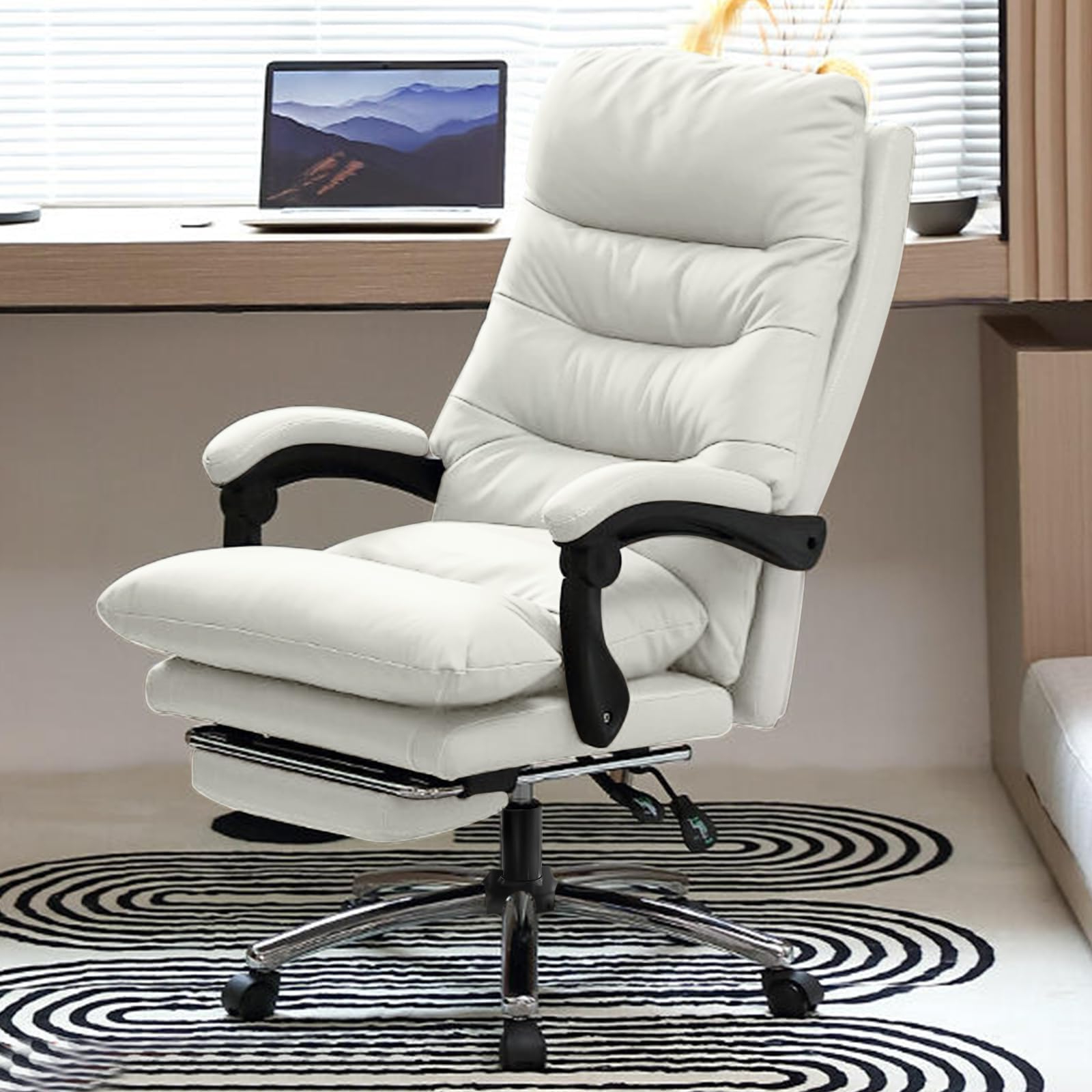 Hdhnba Ergonomic Office Chair With Lumbar Support Pu Leather ... in Understanding the Science Behind Office Chair Comfort