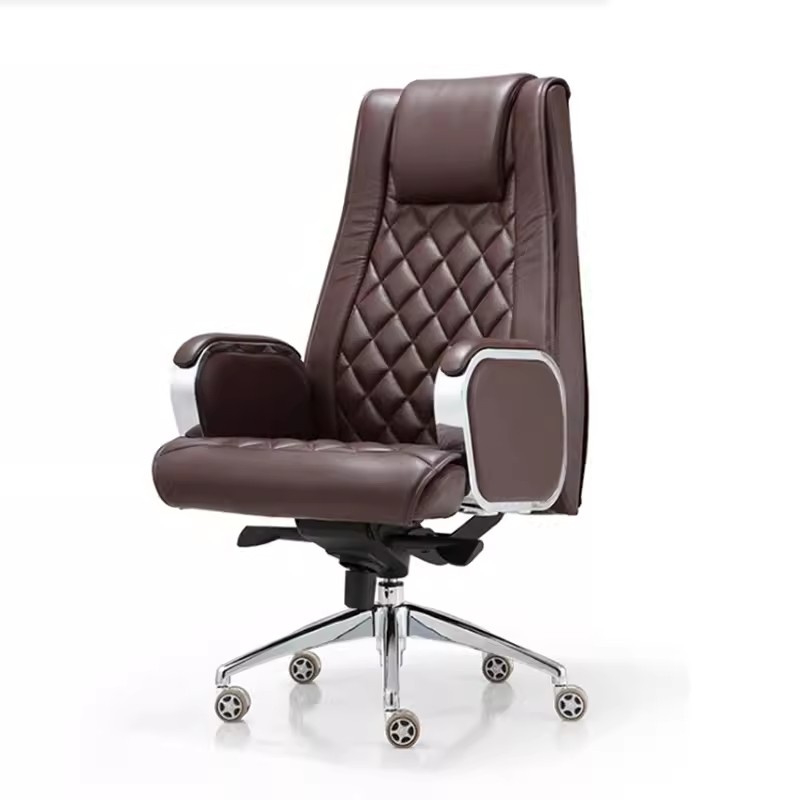 High-End Leather Office Chair Commercial Office Rotating Fashion Boss ... with The Science Behind Ergonomic Support in High-End Office Seating