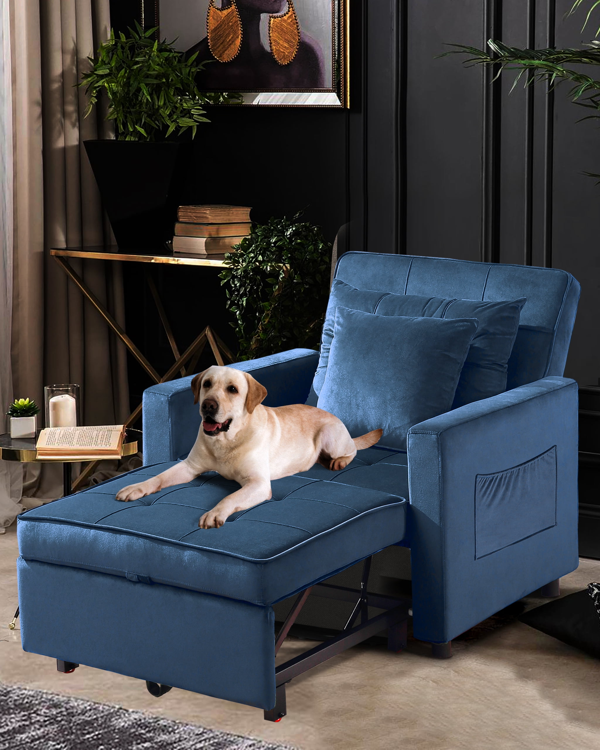 Litbird Convertible Chair Sleeper Bed, Futon Chair Turns Into Bed, Sofa ... inside Office Chair That Turns Into A Bed