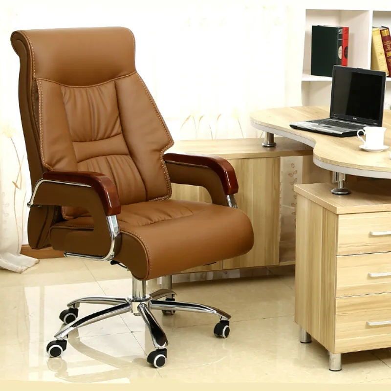 Luxury High End Synthetic Leather Boss Chair Ergonomic Computer Office ... pertaining to The Science Behind Ergonomic Support in High-End Office Seating