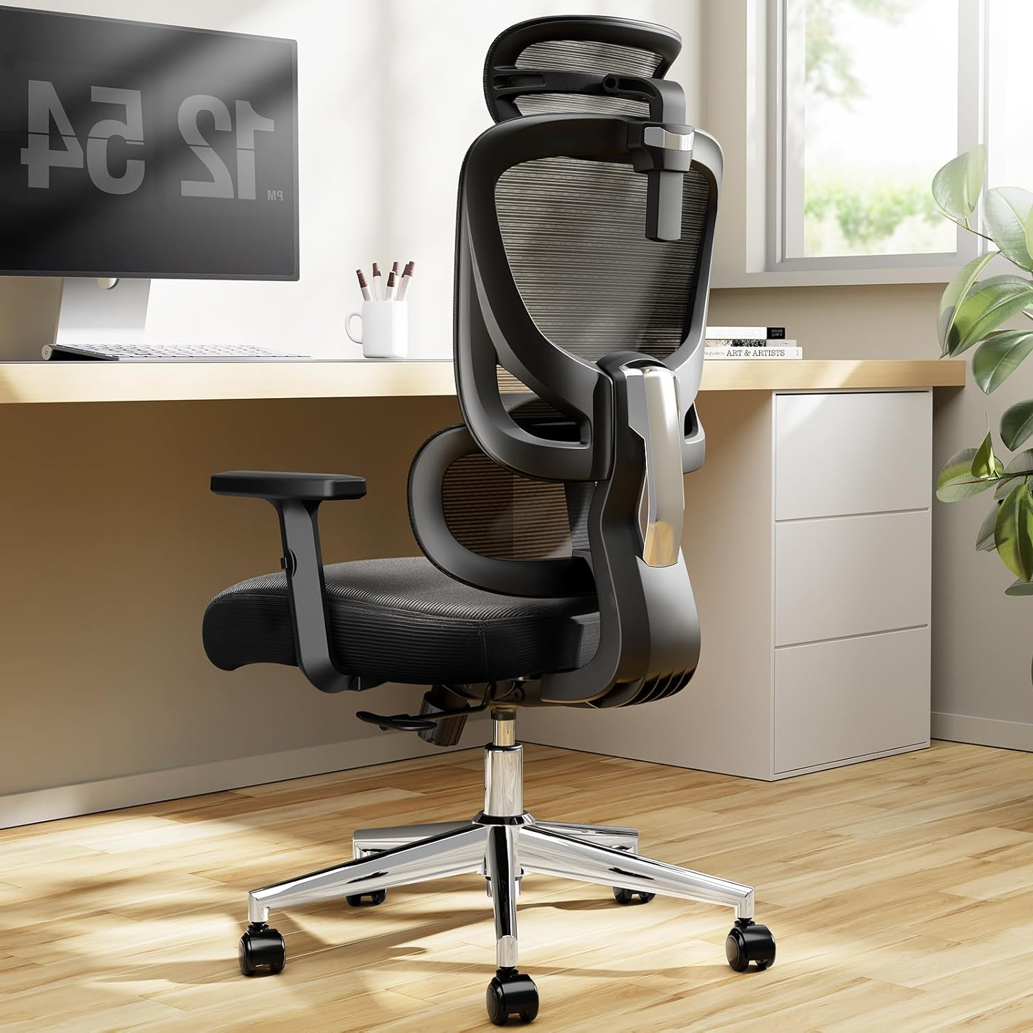 Marsail Ergonomic Office Chair Desk Chair,Gaming Chair With Height ... throughout Office Chair With Lumbar Support
