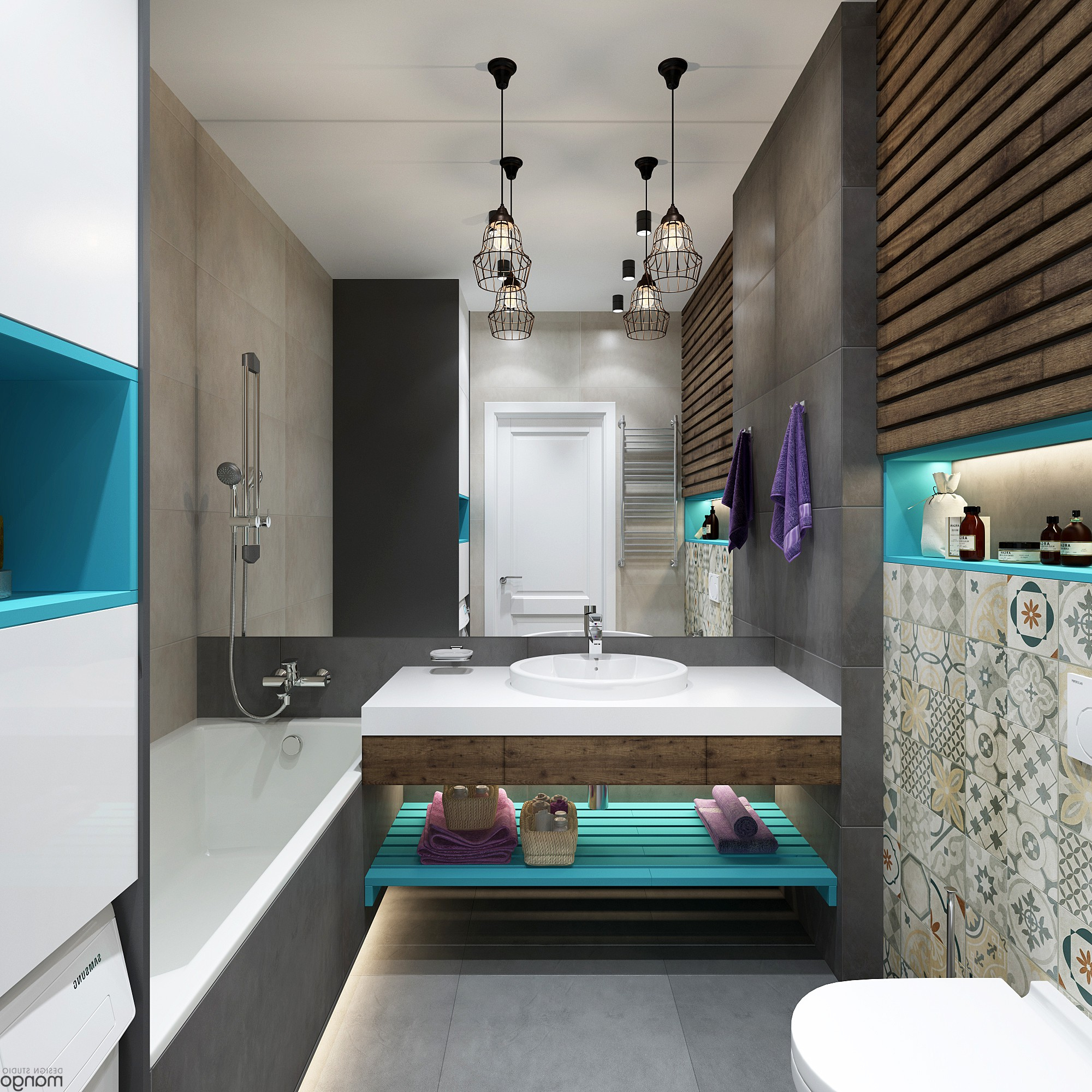 Modern Small Bathroom Designs Combined With Variety Of Tile Backsplash ... within Smart Storage Solutions in Bathroom Interior Design Ideas for Clutter-Free Spaces