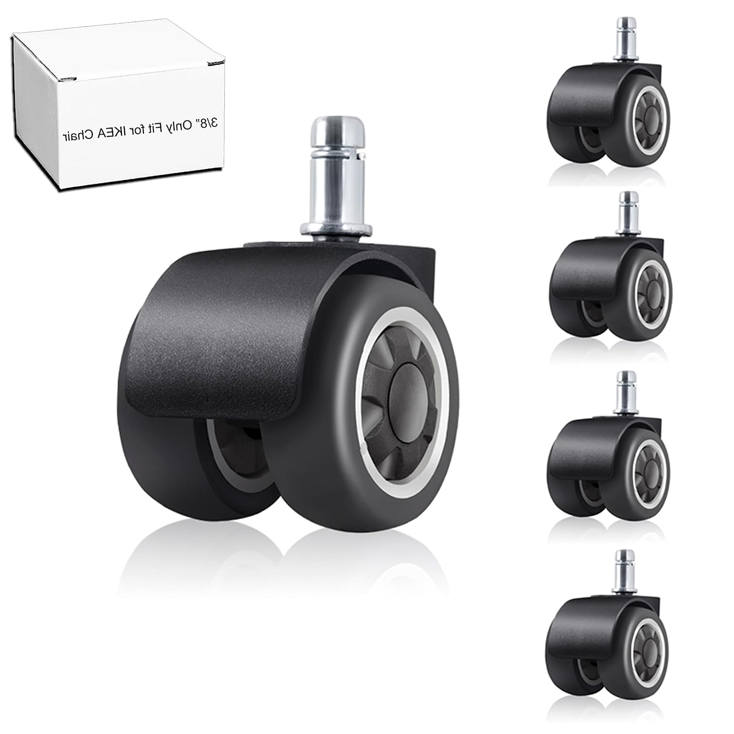Office Chair Wheels Set Of 5, (10Mm Fit Ikea Chair Only) Heavy Duty ... pertaining to The Hidden Ergonomics of Office Chair Wheels and Posture