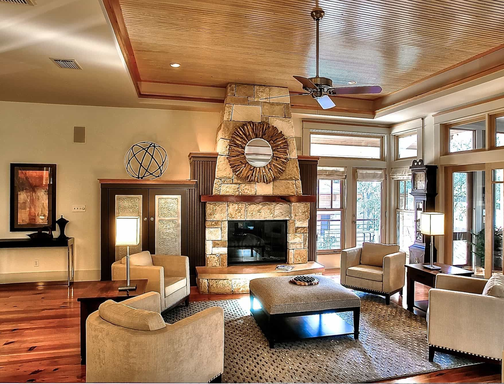 Sophisticated Rustic Living Room Decor With Modern Lighting – House ... intended for Building a warm and welcoming rustic modern living room without the clutter