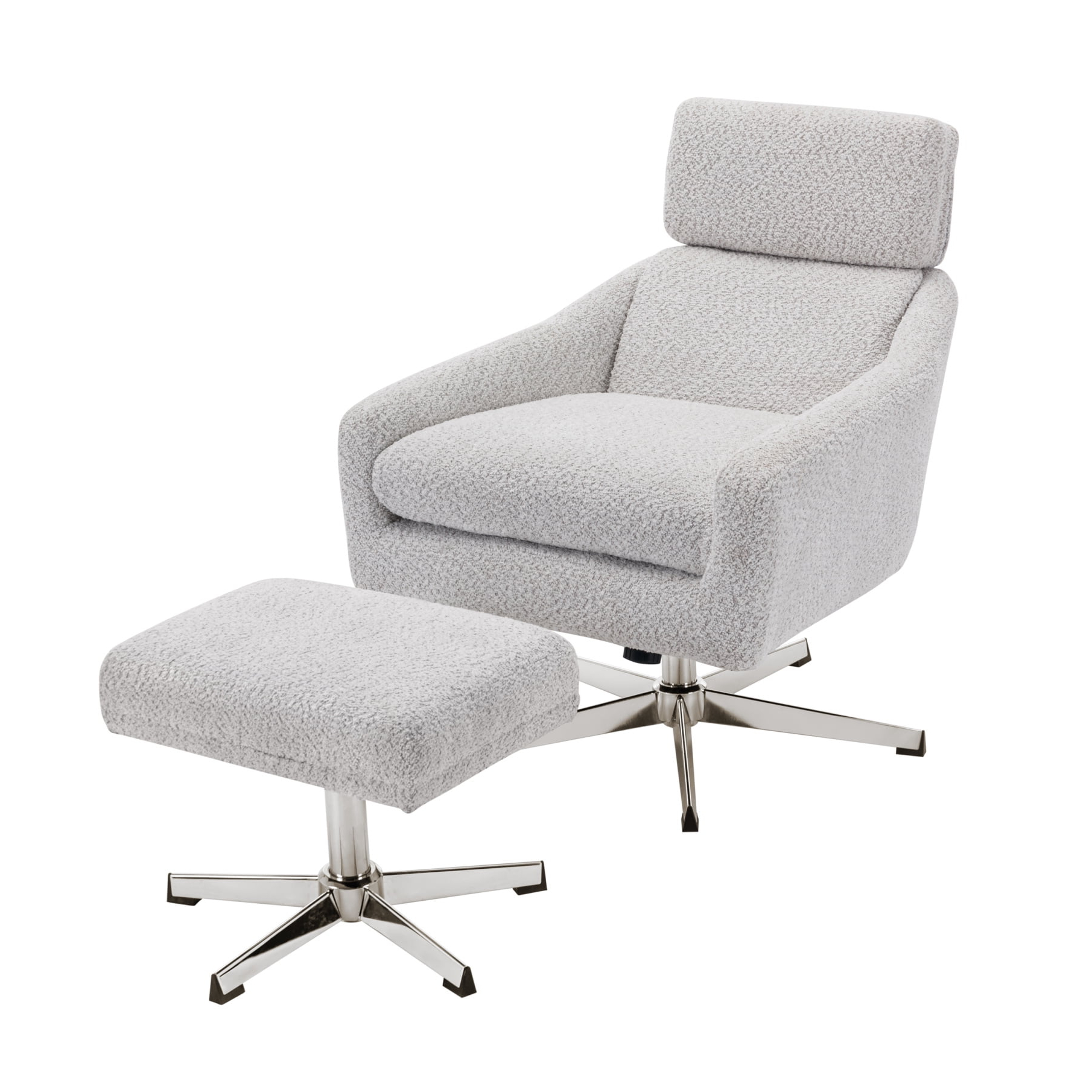 Swivel Armchair With Ottoman, Oversize Office Chair With Adjustable ... pertaining to Office Chair Ottoman