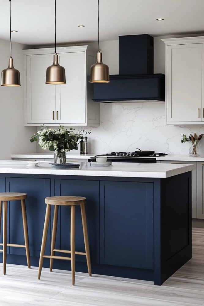 15 Gorgeous Blue Kitchen Ideas That Make An Impact pertaining to Transforming kitchens with timeless blue color schemes