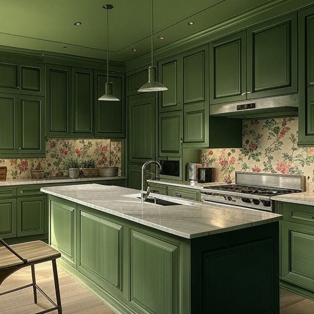 18 Stunning Green Kitchen Ideas To Transform Your Eco-Friendly Space ... within Kitchen Ideas Green