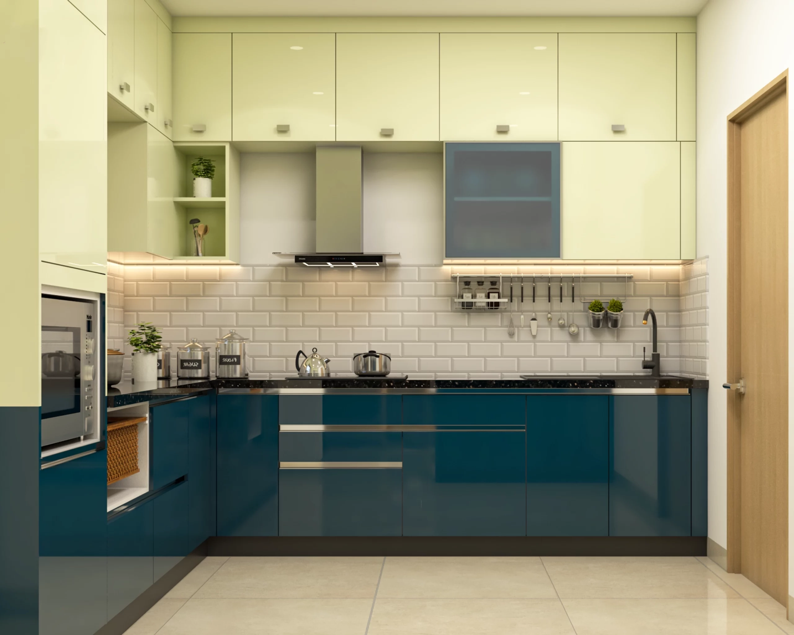21 Modern Kitchen Cabinet Colors To Transform Your Space - Thehomeshare inside Choosing the right kitchen cabinet colors for your lifestyle